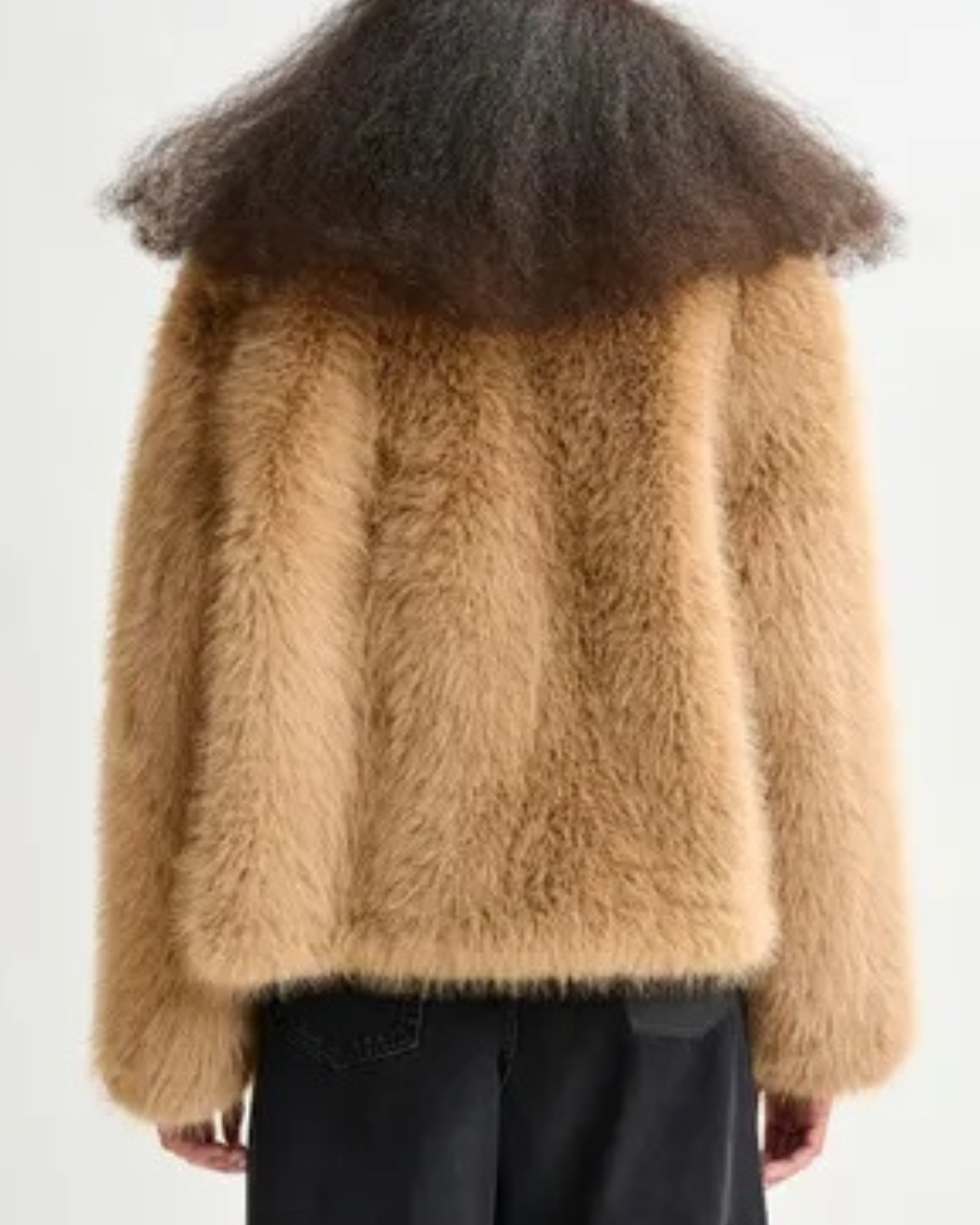 Ijacket Faux Fur Jacket in Brown by Essentiel Antwerp