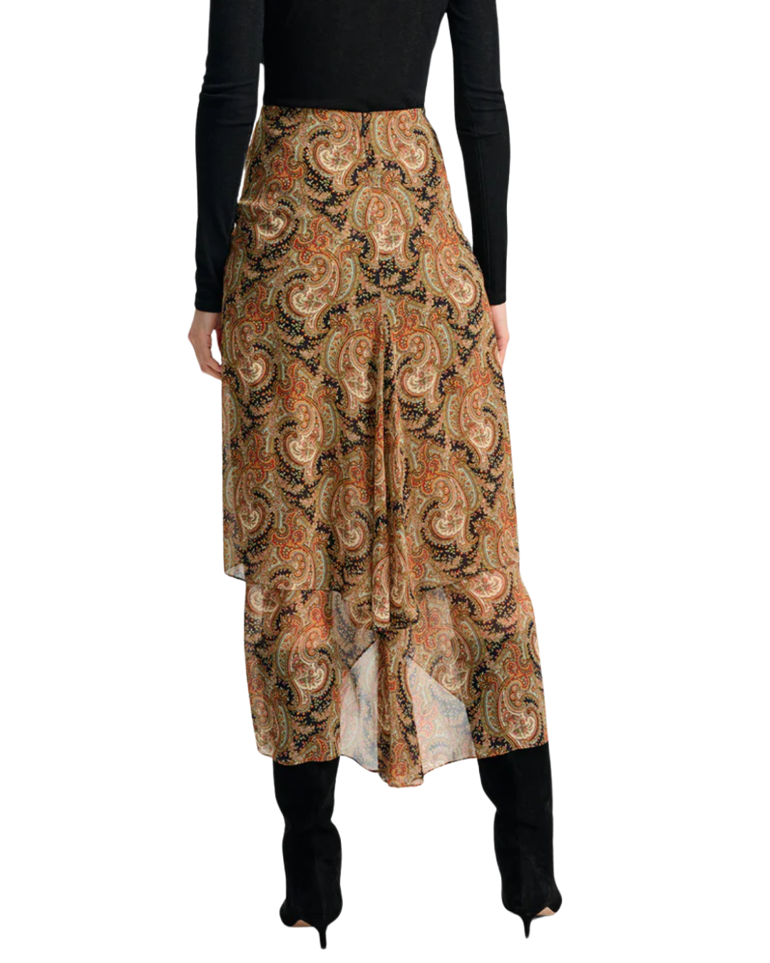 Sira Silk Midi Skirt by Veronica Beard
