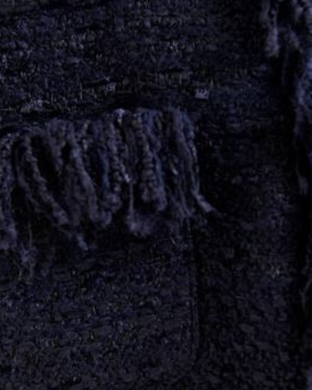 Ishani Fringed Gilet in Navy Blue by Essentiel Antwerp