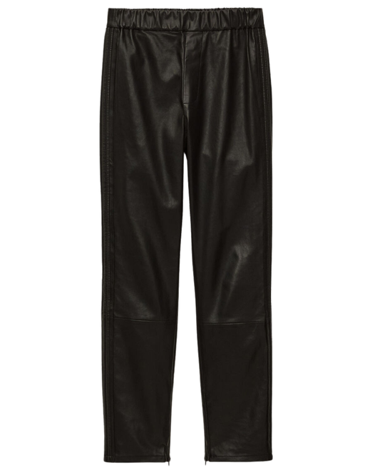Quany Leather Pant in Black by BA&SH