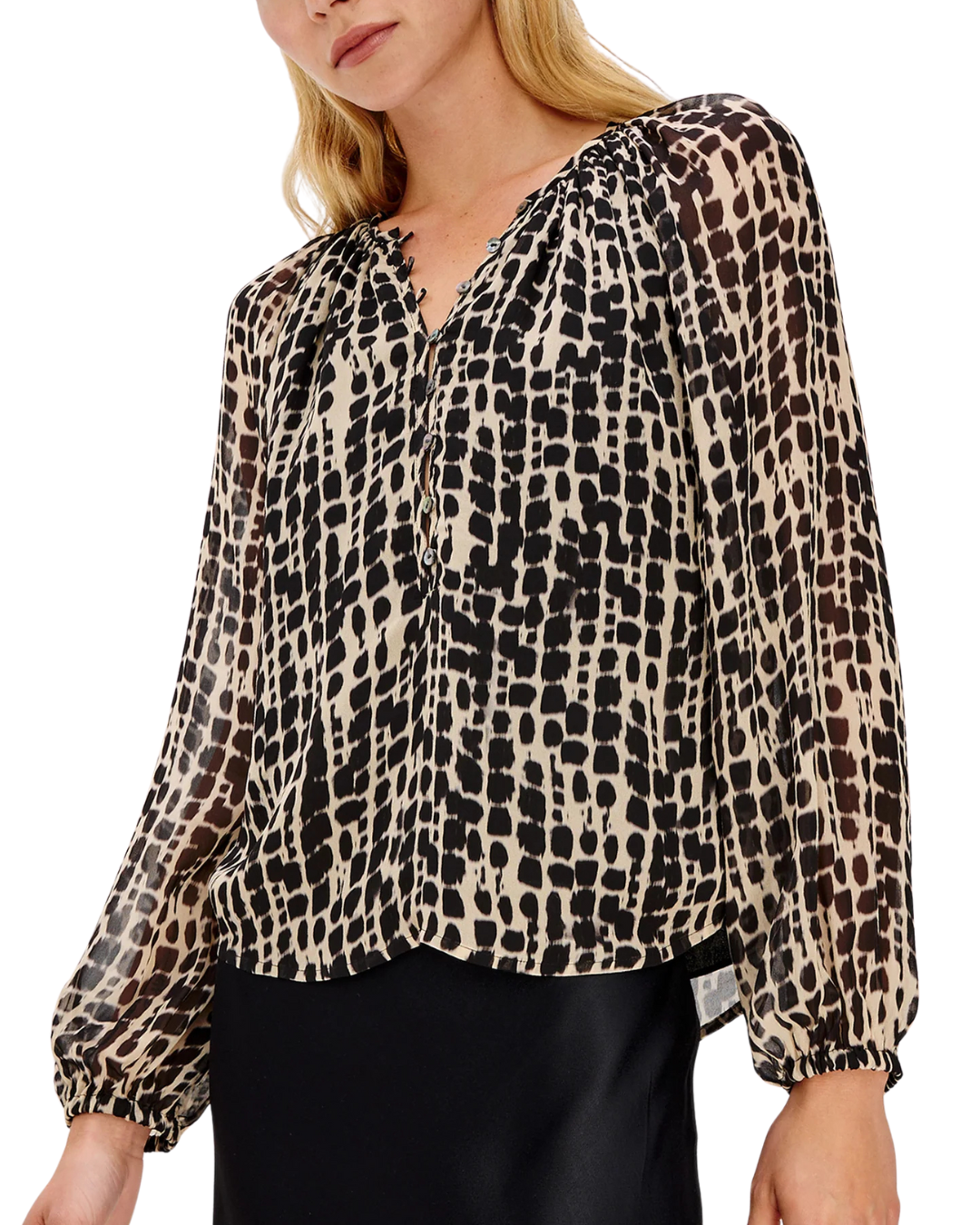 Indi Blouse in Spotted Shibori by Rails