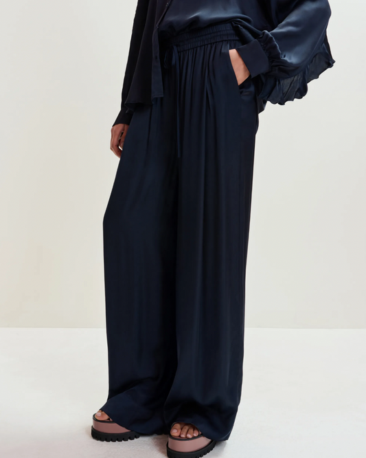 Julissa Wide Leg Track Pants in Classic Navy by Essentiel Antwerp