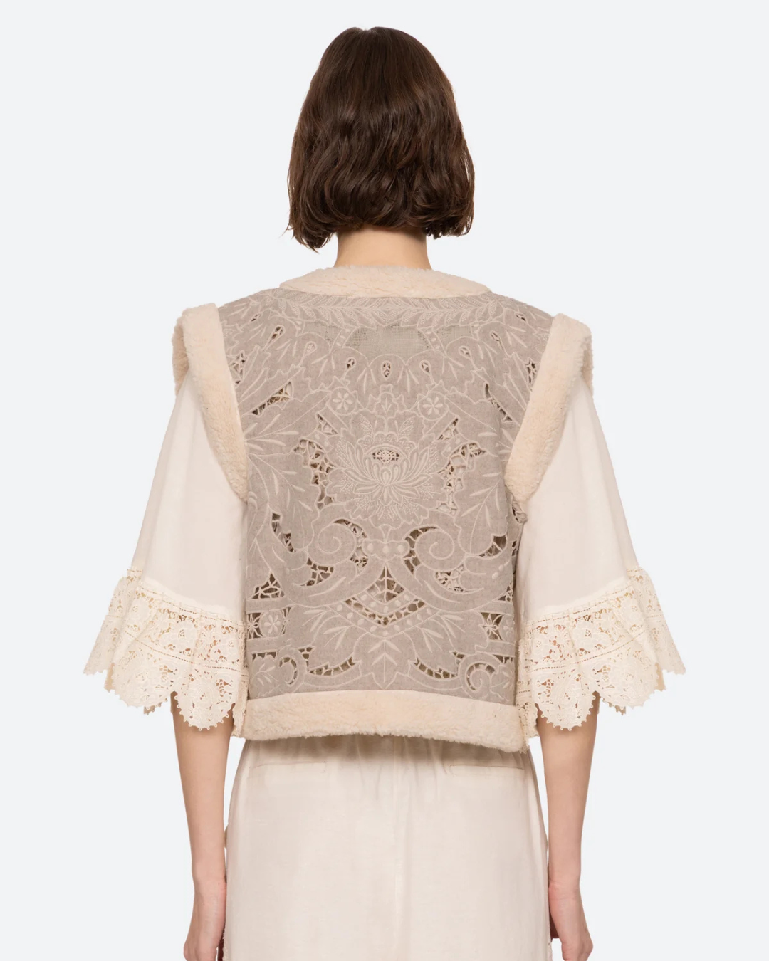 Ceci Embroidery Felt Vest by Sea New York
