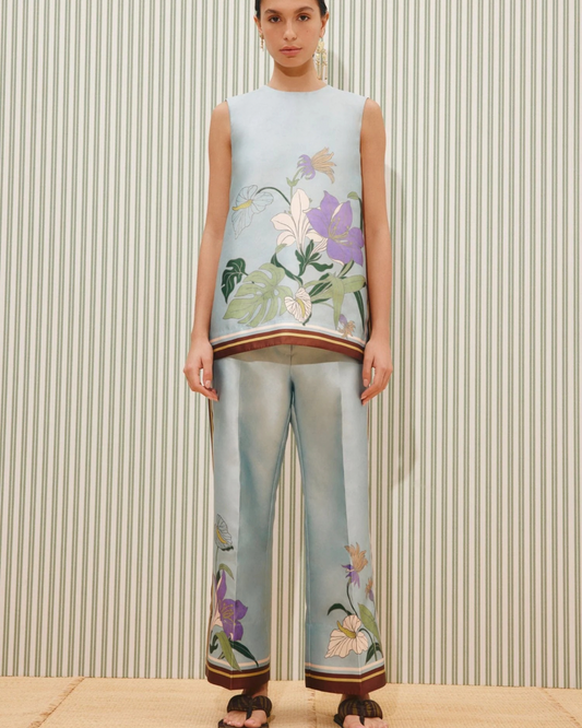 Alfie Top in Ice Blue by Alemais