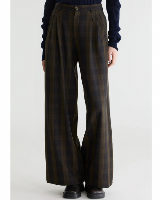 Volkert Wide Leg Trousers in Check C by Bellerose