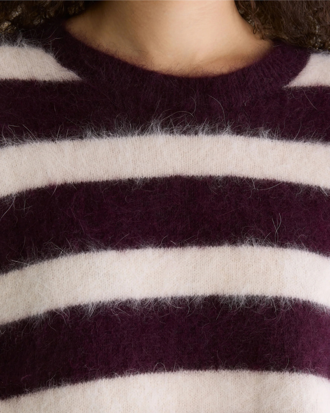 Datus Angora Blend Sweater in Cordovan / Parchemin by Bellerose