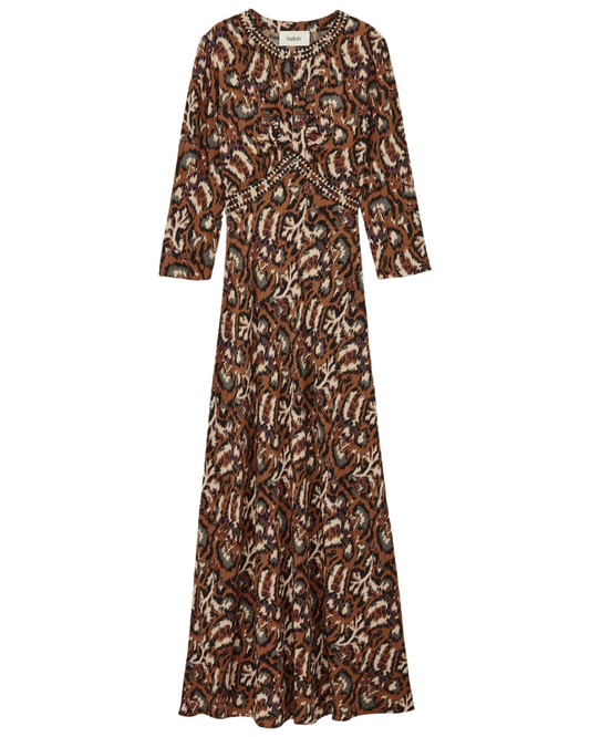 Onoa Midaxi Length Dress in Ocre by BA&SH