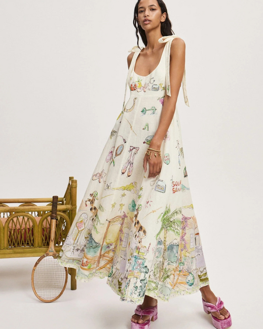 Anouk Ballet Sundress in Cream by Alemais