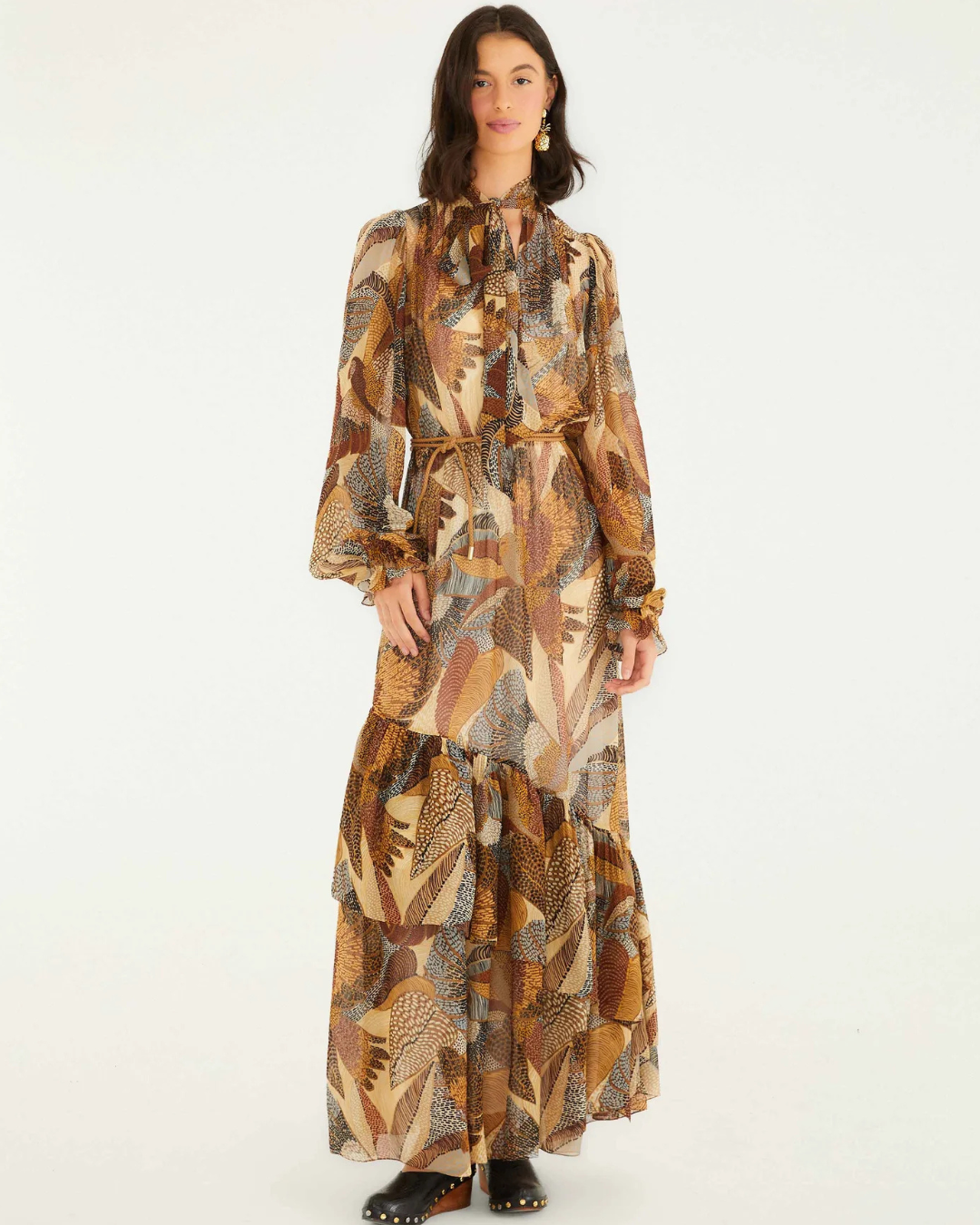 Dotted Macaws Cream Maxi Dress by Farm Rio