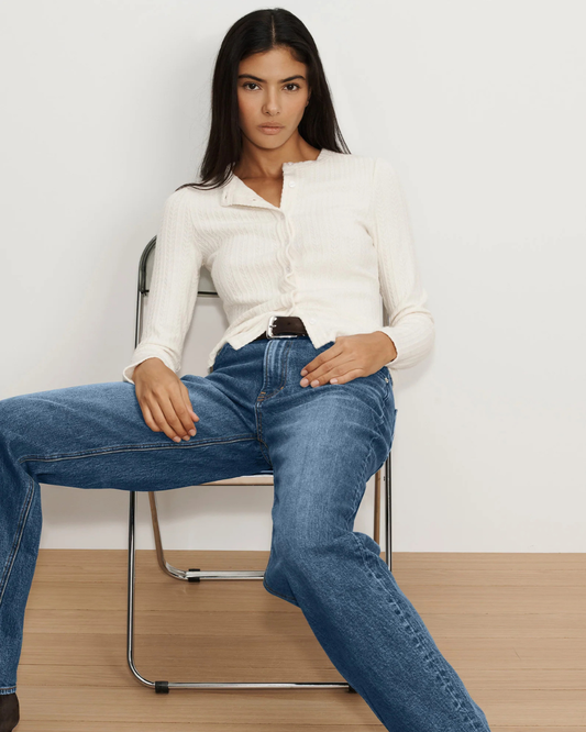 Lira Cardigan in Ecru by Veronica Beard