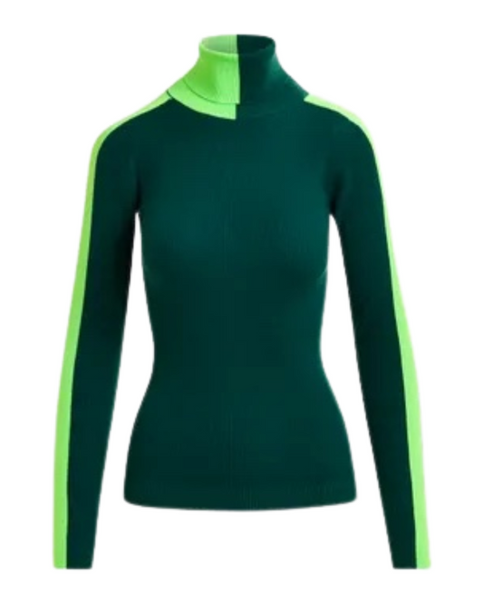 Iffort Two Tone Wool Blend Turtleneck Sweater in Paula’s by Essentiel Antwerp