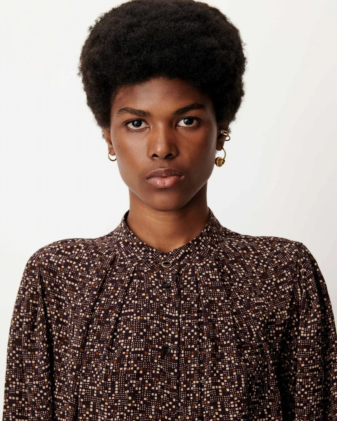 Esperanzo Blouse in Coffea Pianoroll by Sessùn