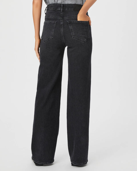 Sasha Jeans in Viper Distressed Black Denim by Paige