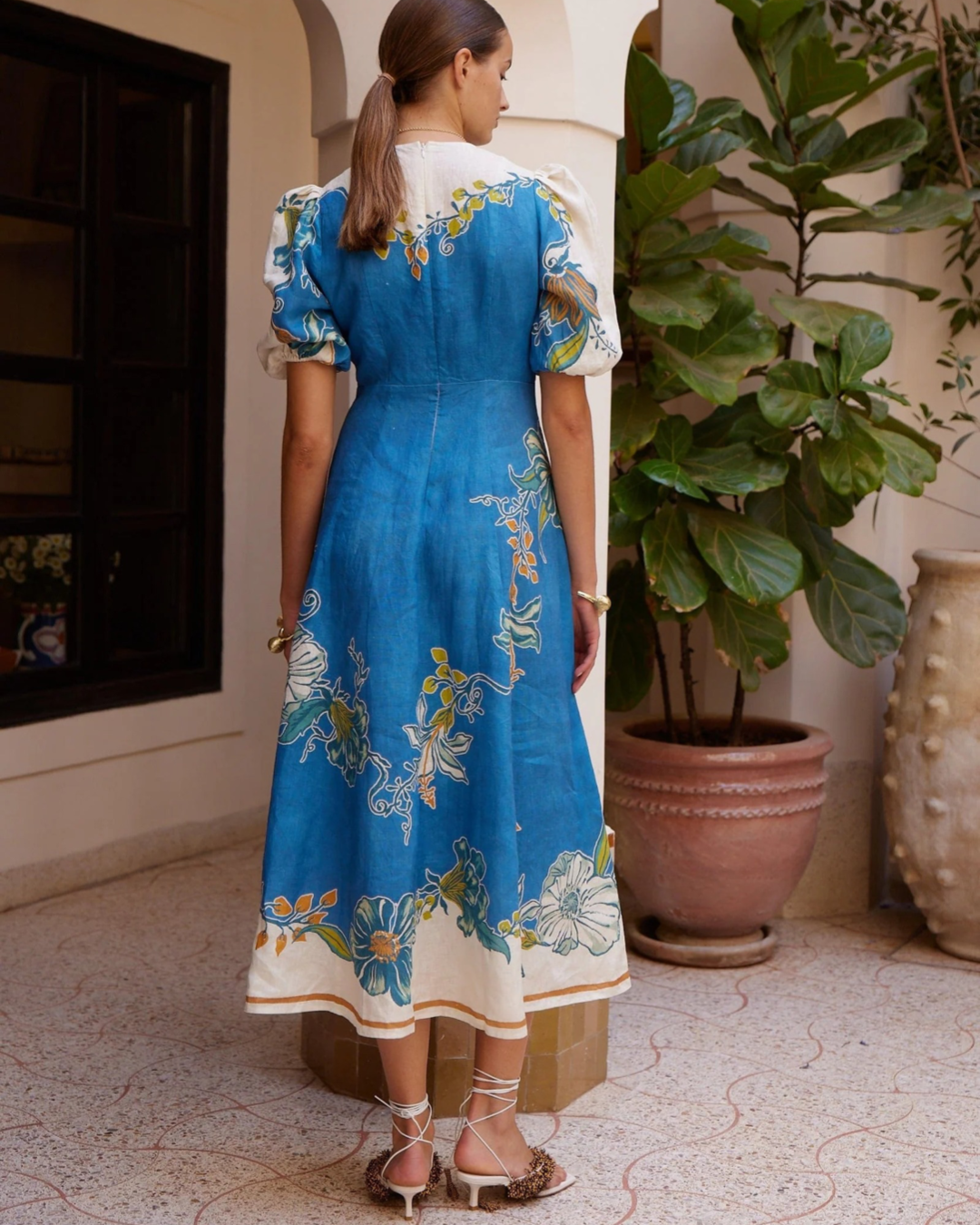 Luda Midi Dress in Blue by Alemais