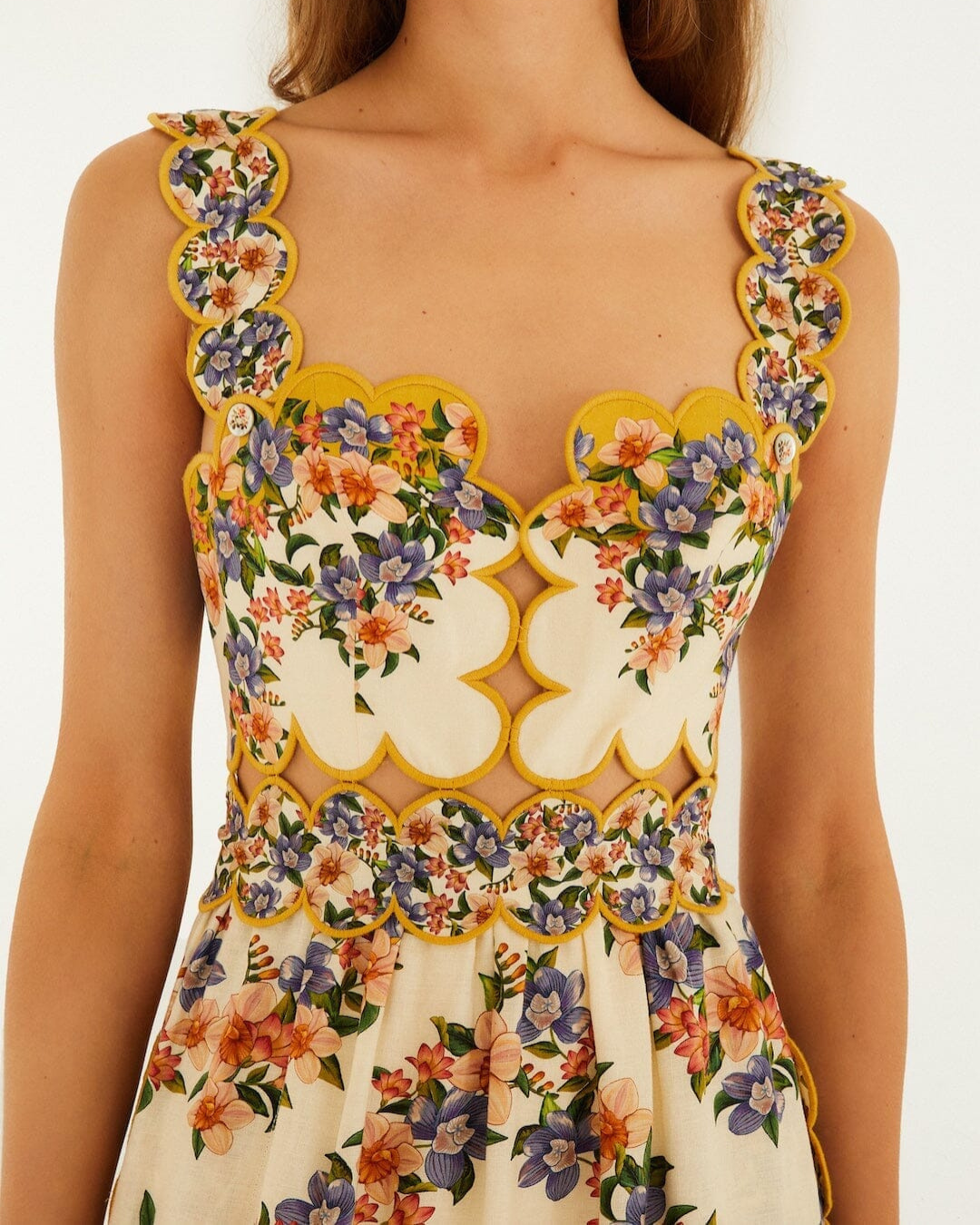 Hilo Stripes Sand Midi Dress by FARM Rio