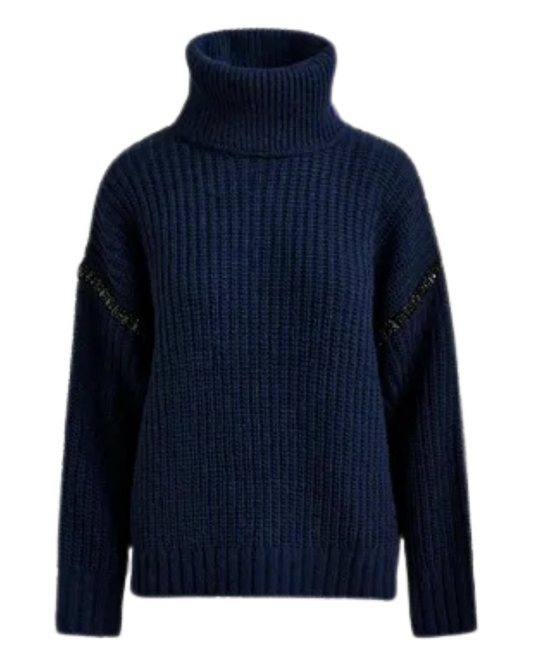 Indsay Embellished Pullover in Navy by Essentiel Antwerp