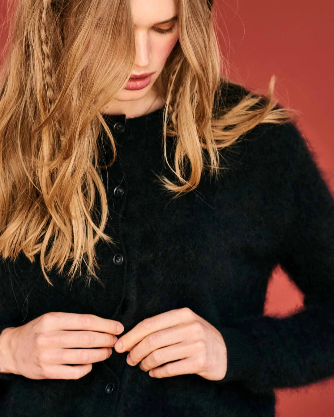 Cashmere Brushed Cardigan in Black by Jumper 1234