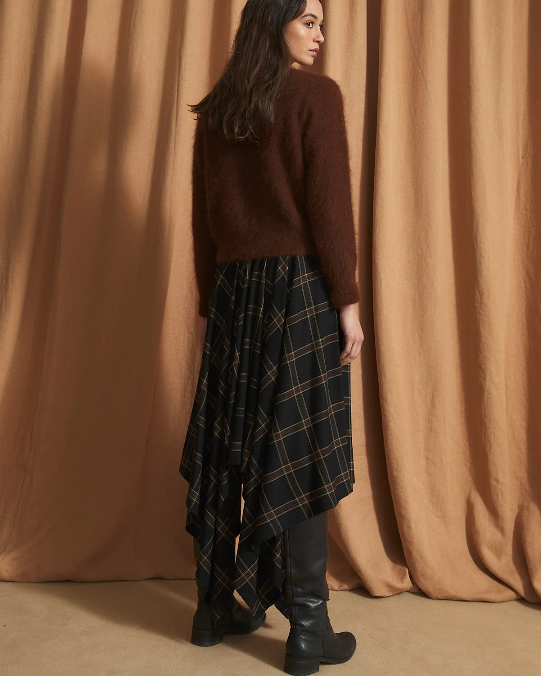 Pañuelo Berlin Skirt in Brown by SOPHIE + LUCIE