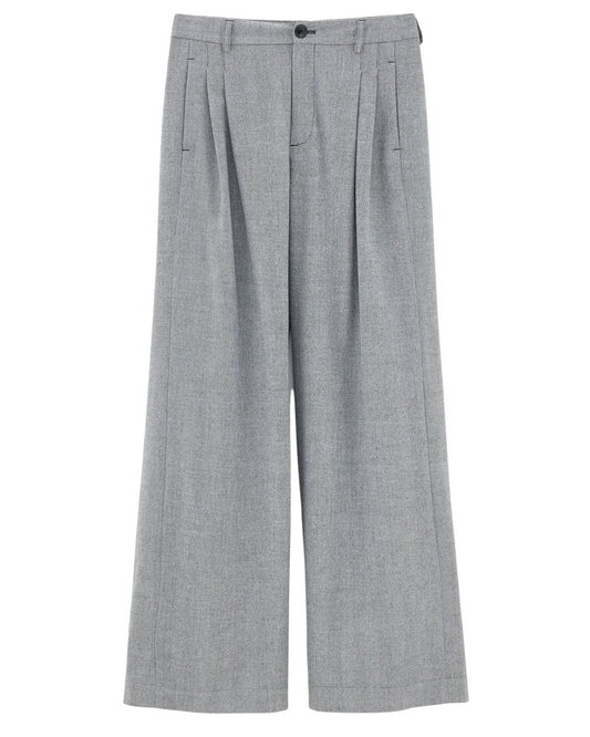 Volkert Wide Tailored Trousers in Mid Grey by Bellerose