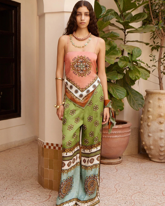 Contina Scarf Top in Multi by Alemais