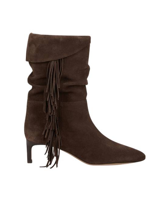 Bottines Cardi Boots in Choco Suede by BA&SH