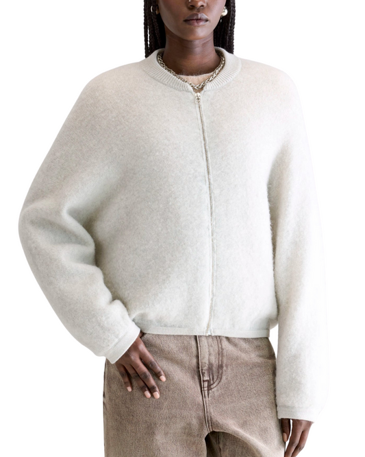 Asedi Zip Up Cardigan in Oyster by Bellerose