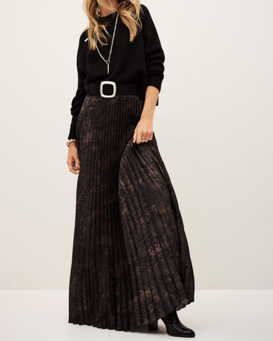Howie Maxi Skirt in Marron by BA&SH