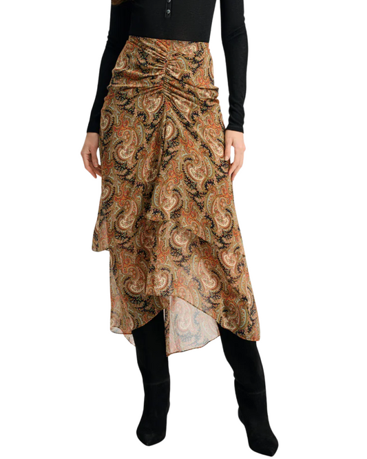 Sira Silk Midi Skirt by Veronica Beard