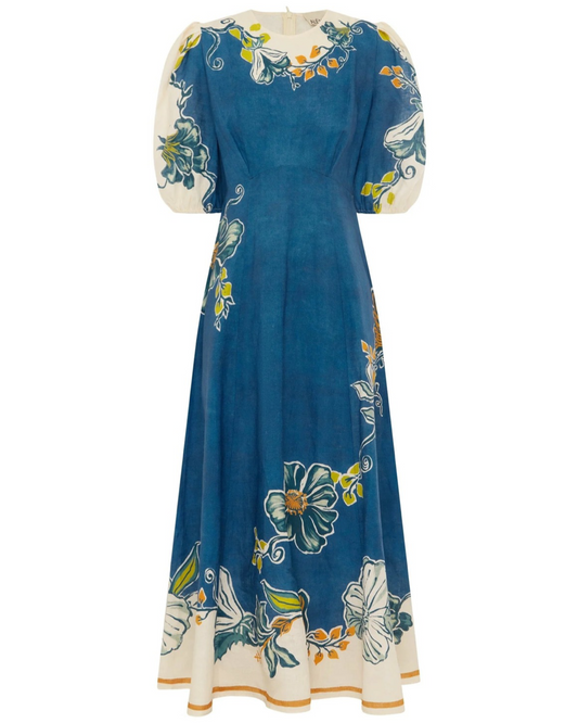 Luda Midi Dress in Blue by Alemais