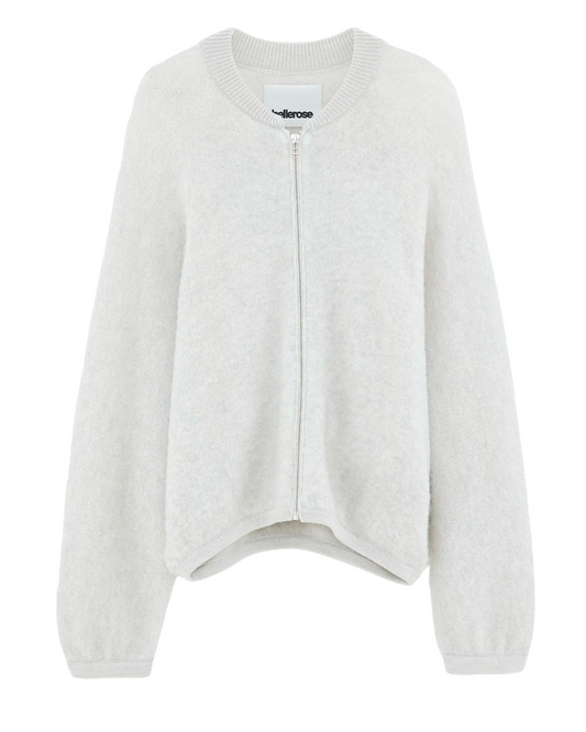 Asedi Zip Up Cardigan in Oyster by Bellerose