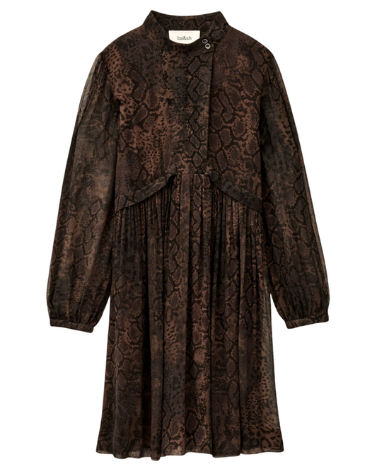 Simba Short Dress in Marron by BA&SH