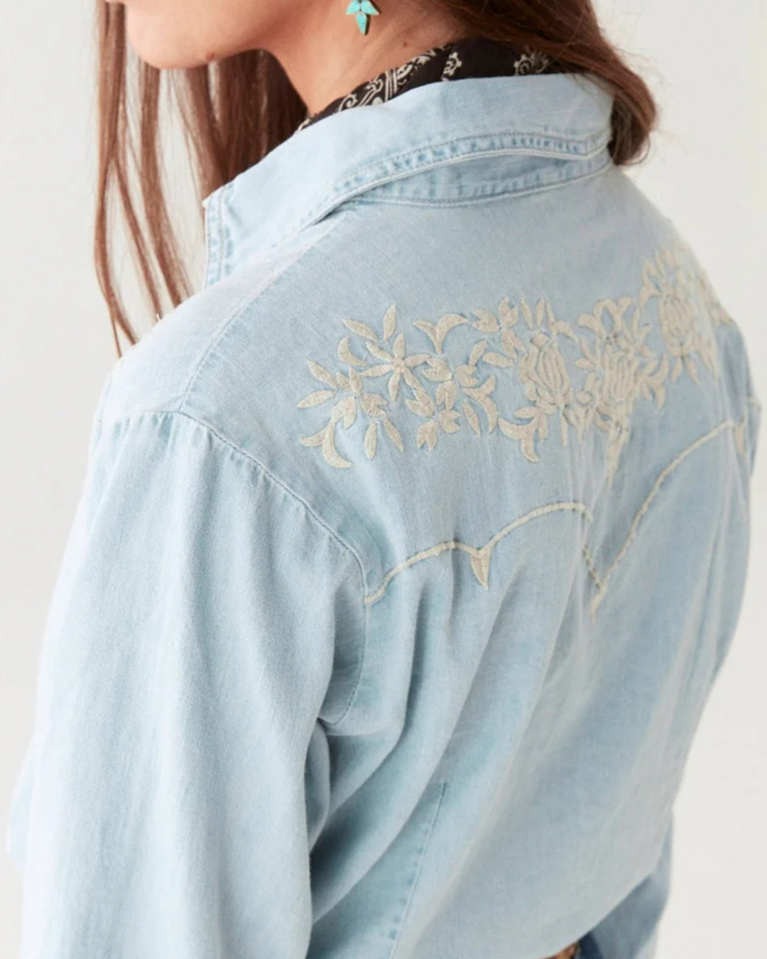 Austin Blouse in Mustang Blue by Maison Hotel