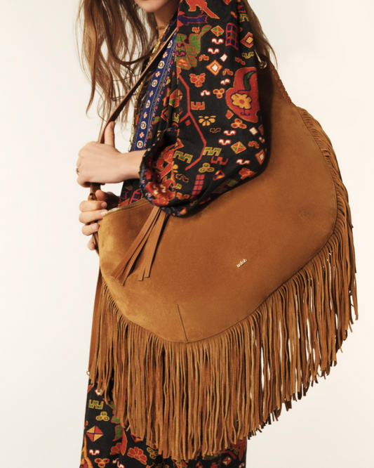 XL Franges Suede Shoulder Bag by BA&SH