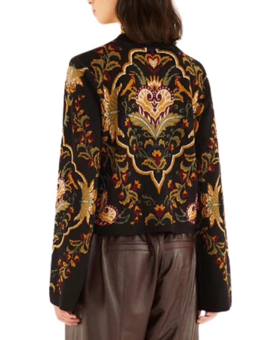 Majestic Hearts Black Knit Cardigan by FARM Rio