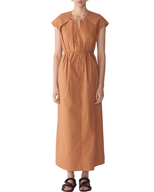 Alma Dress in Brick Poplin by Foemina
