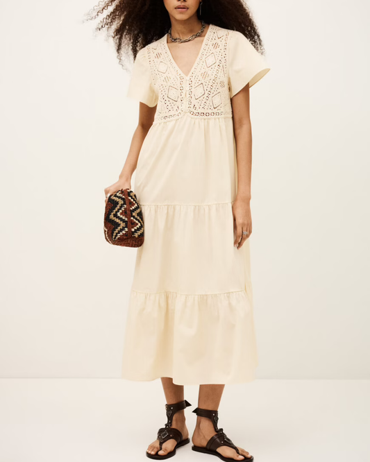 Sandy Dress in Ecru by BA&SH