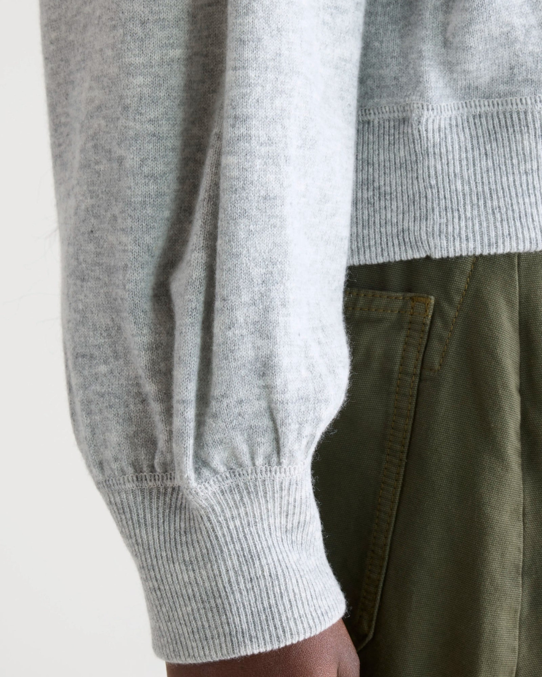 Spanne Crewneck Sweater in Light Grey by Bellerose