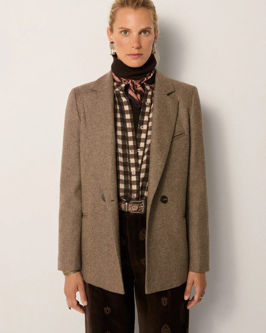 Jackie Blazer in Walnut by Maison Hotel