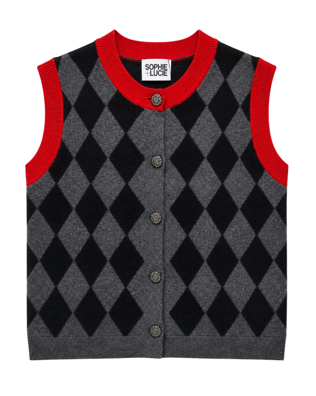 Arlequin Punto Tank in Grey by SOPHIE + LUCIE