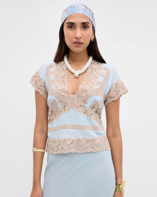 Vittoria Top in Bluebell by RIXO
