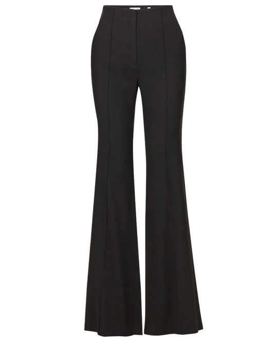 Komi Stretch-Linen Pant in Black by Veronica Beard
