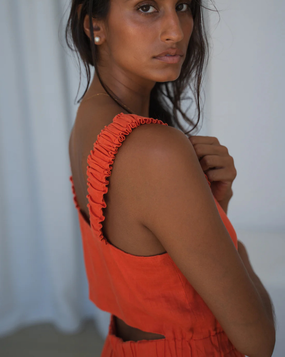 Keely Linen Jumpsuit in Spritz by Lilly Pilly