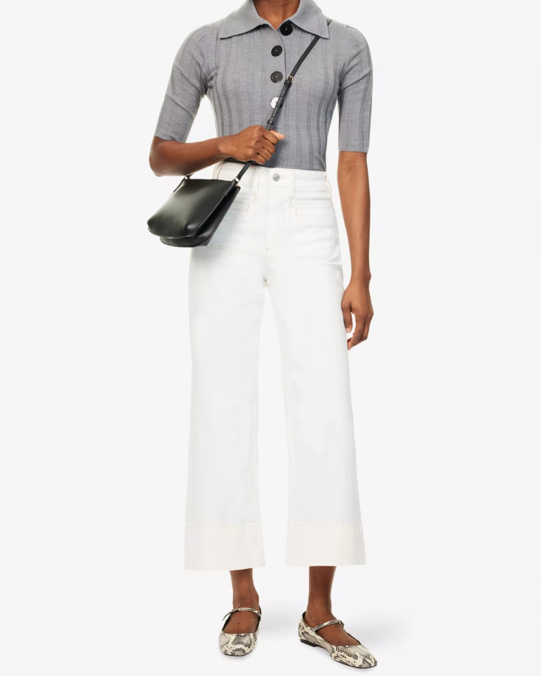 Anessa Wide Leg Jean with Patch Pockets by Paige