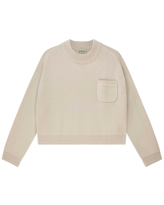 Cashmere Heavy Pocket Turtle in Stone by Jumper 1234