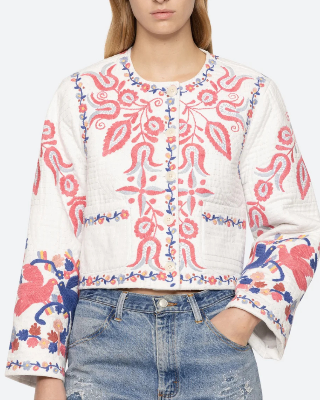 Eevi Embroidered Twill Jacket by Sea New York