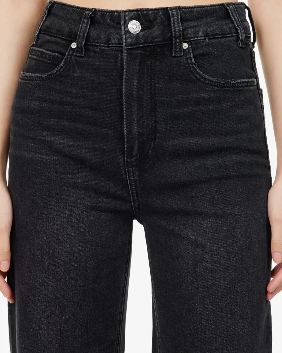 Sasha Jeans in Viper Distressed Black Denim by PAIGE