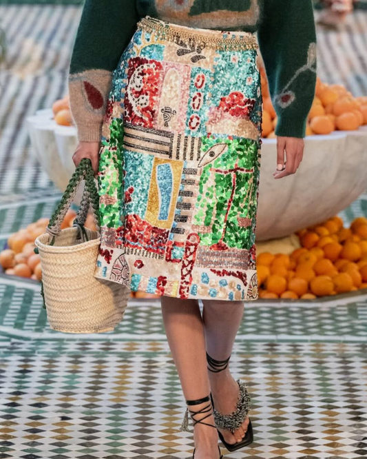 Jazz Skirt in Multi By Alemais