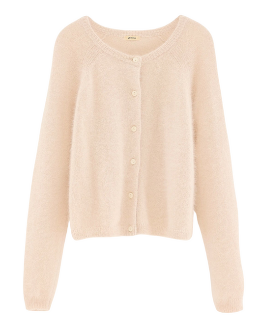 Datair Angora-Blend Cardigan in Ecru by Bellerose