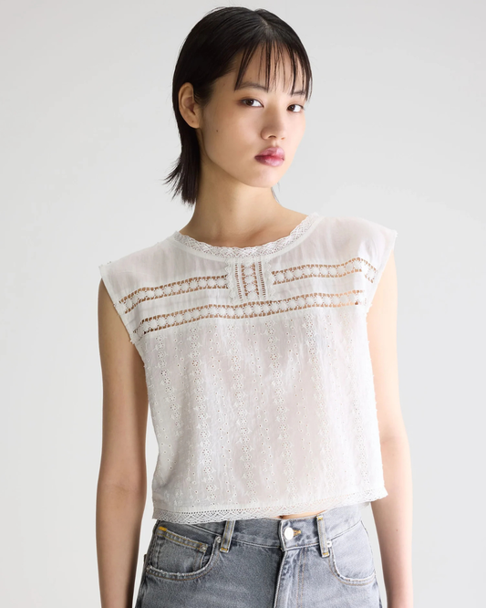 Donna Blouse in White by Bellerose