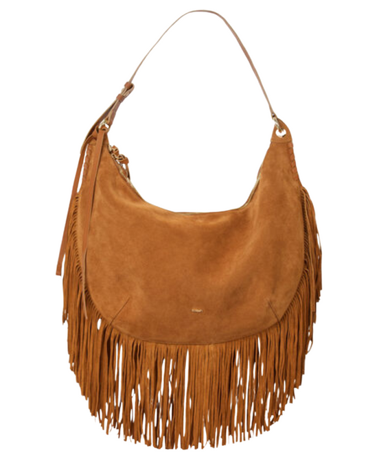 XL Franges Suede Shoulder Bag by BA&SH